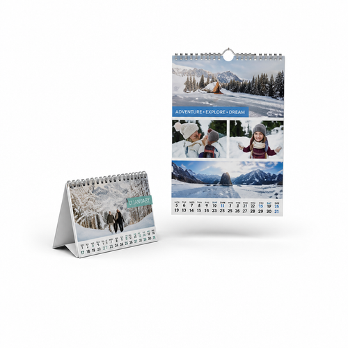 Fotokalender mit Wire-O-Bindung